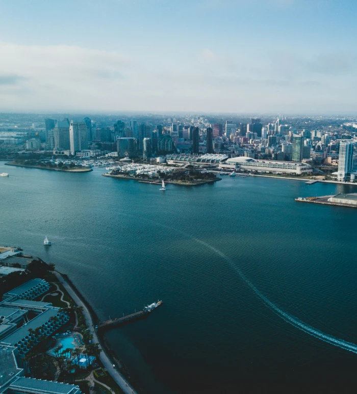 San Diego skyline aerial view
